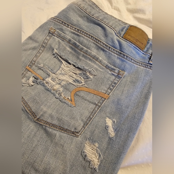 American Eagle Tomgirl Bermuda Stretch Denim Shorts Size US18 - Picture 3 of 7